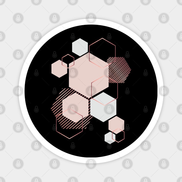 My Hexagon Patterns | Passion Geometry Magnet by Art by Ergate